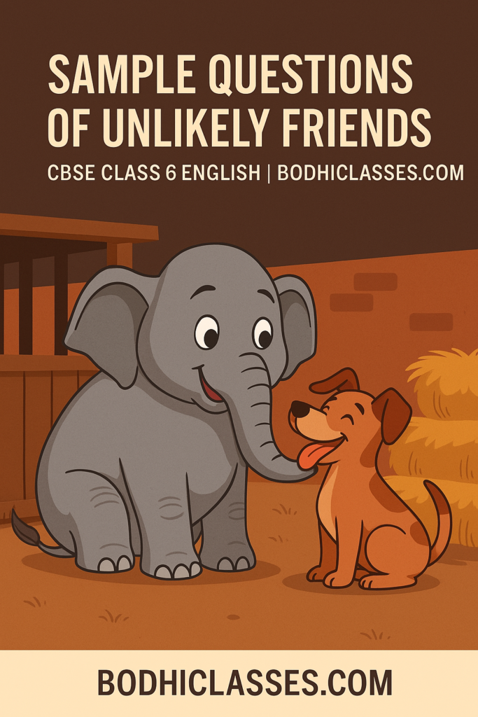 Sample Questions on Unlikely Friends