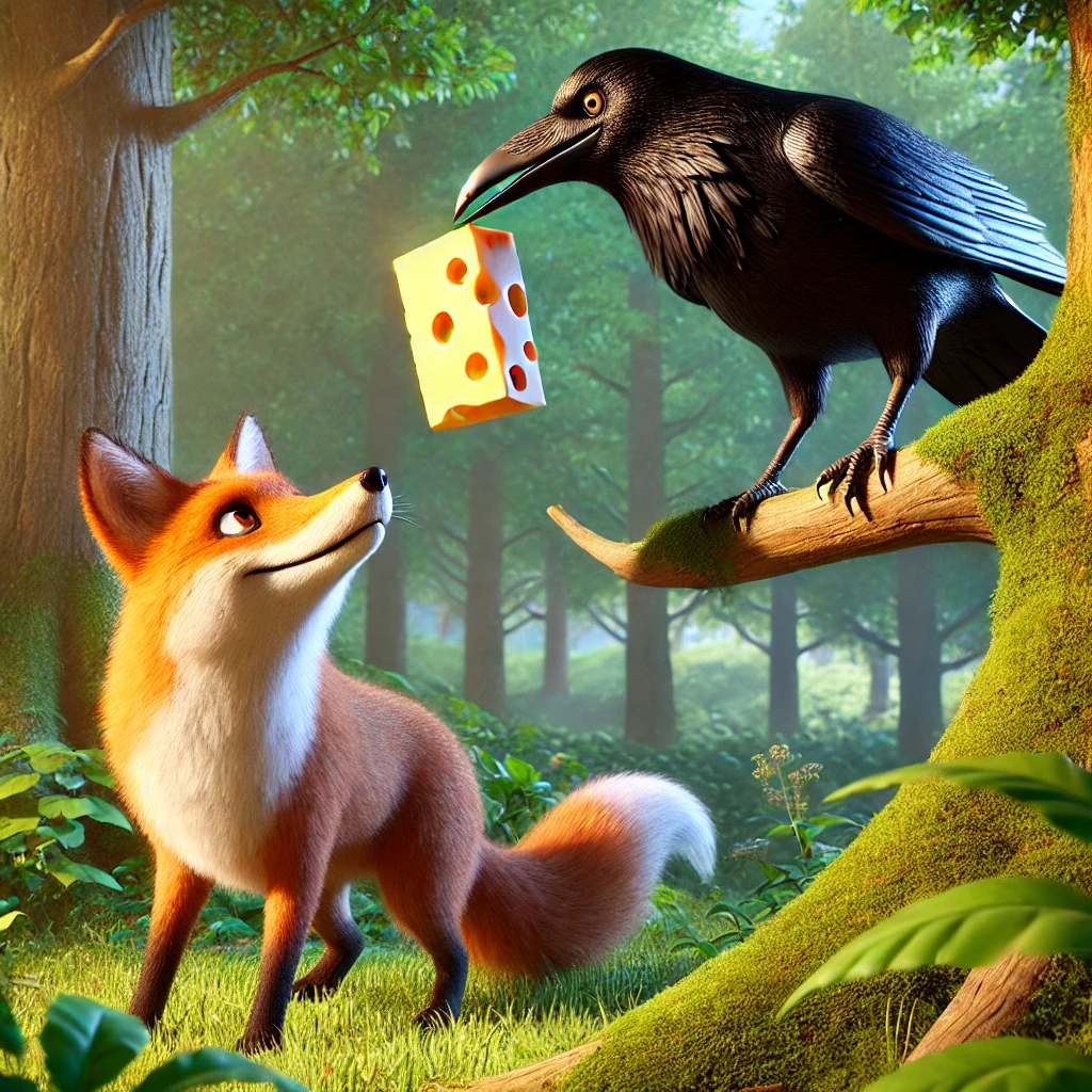 Sample Question on The Raven and the Fox