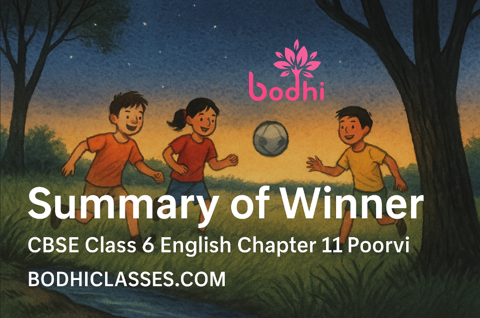 Summary of Winner CBSE Class 6 English