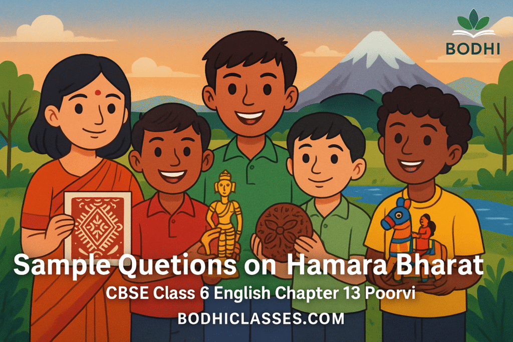 Sample Questions on Hamara Bharat Cbse Class 6 English