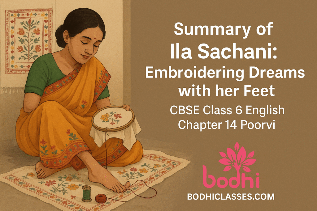 Summary of Ila Sachani: Embroidering Dreams with her Feet