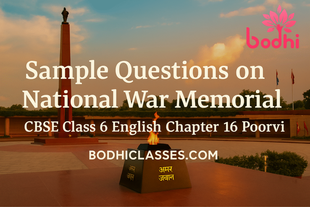 Sample Questions on National War Memorial