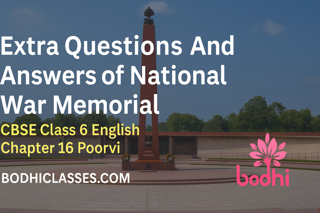 Extra Questions and Answers of National War Memorial